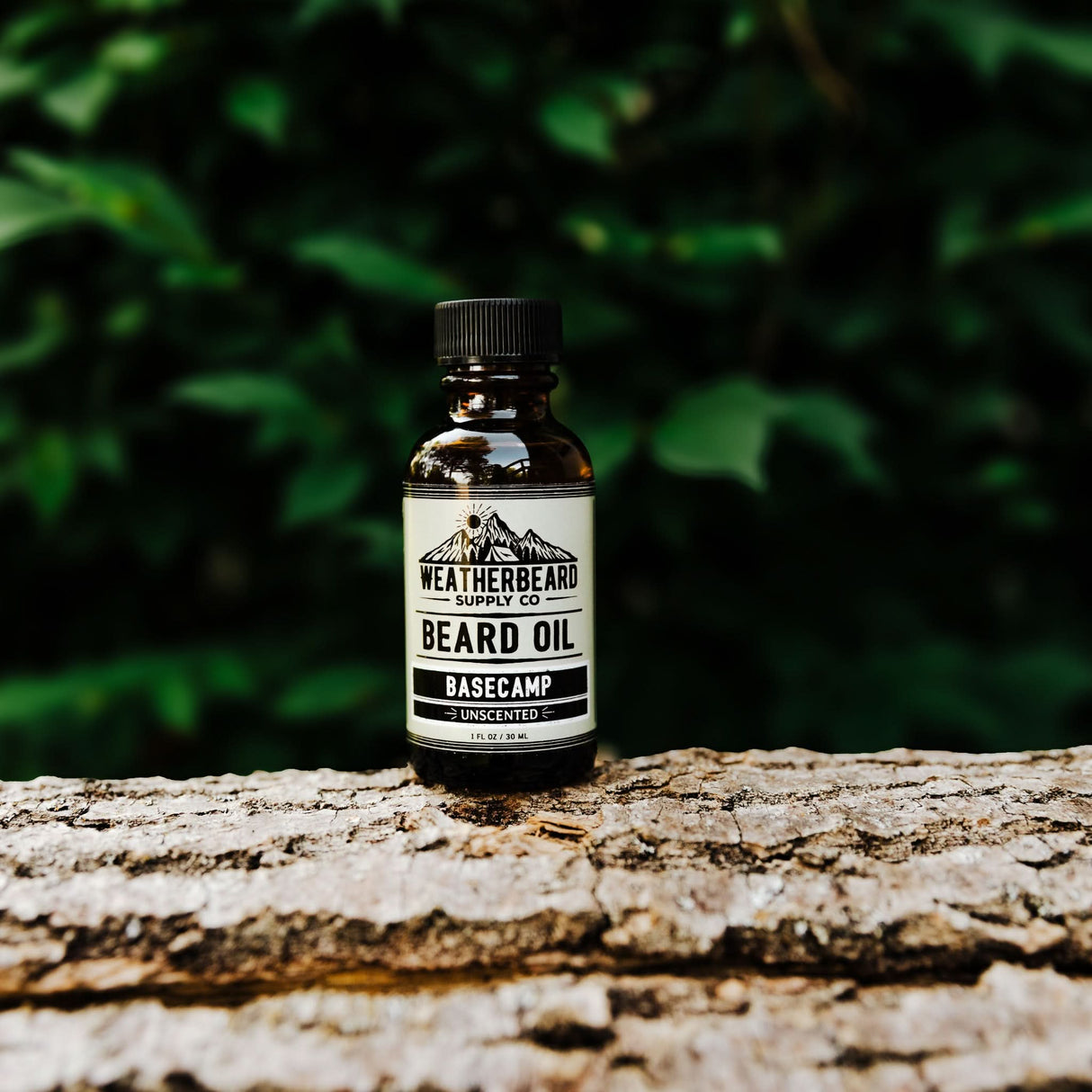 Up close image of Weatherbeard Supply Co all-natural unscented Beard Oil