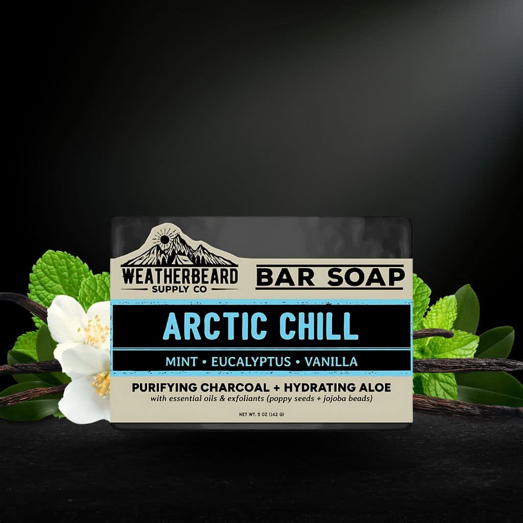 Arctic Chill - Mint, Eucalyptus, Vanilla Exfoliating Body Soap