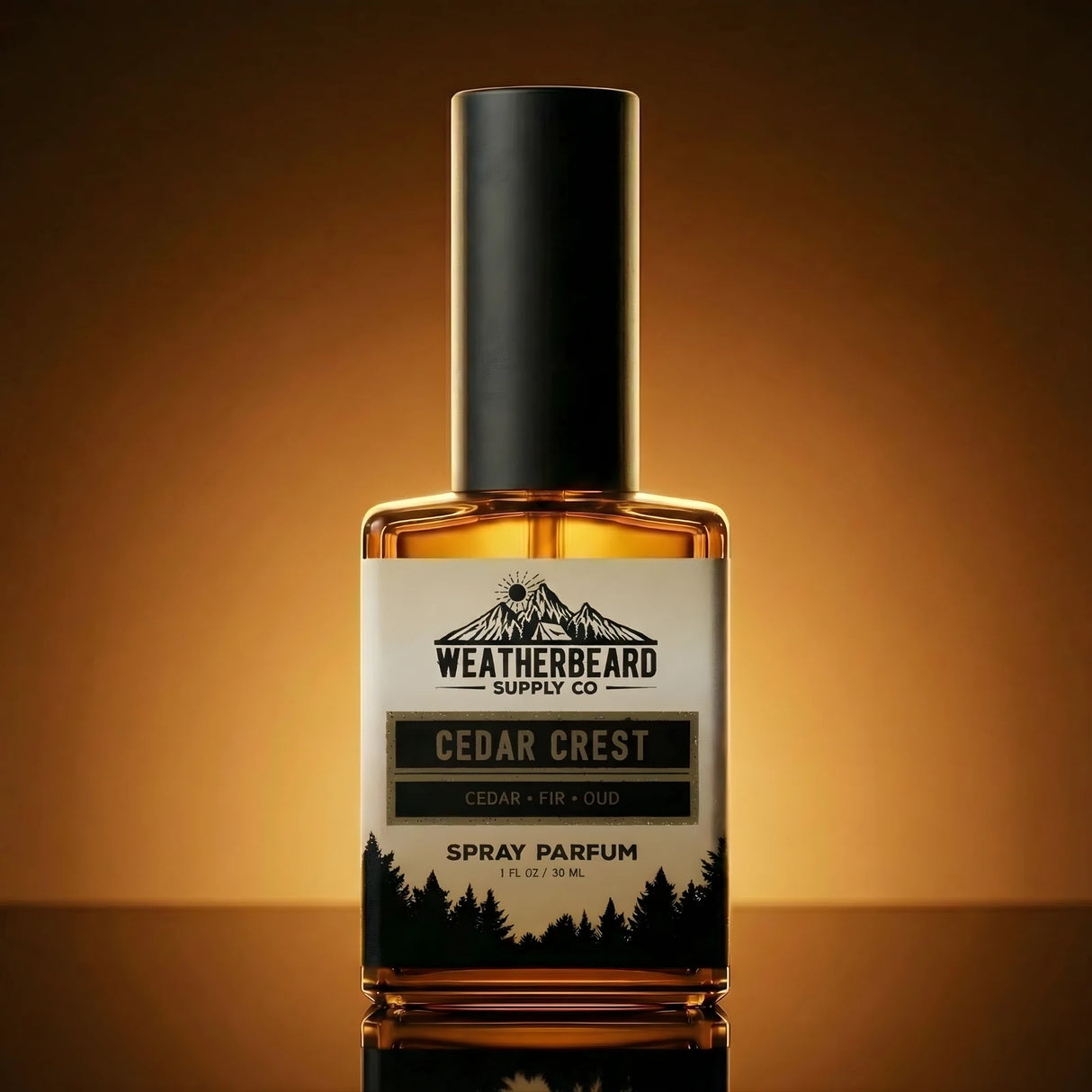 Bottle of Weatherbeard Supply Co Cedar Crest Spray Parfum For Men