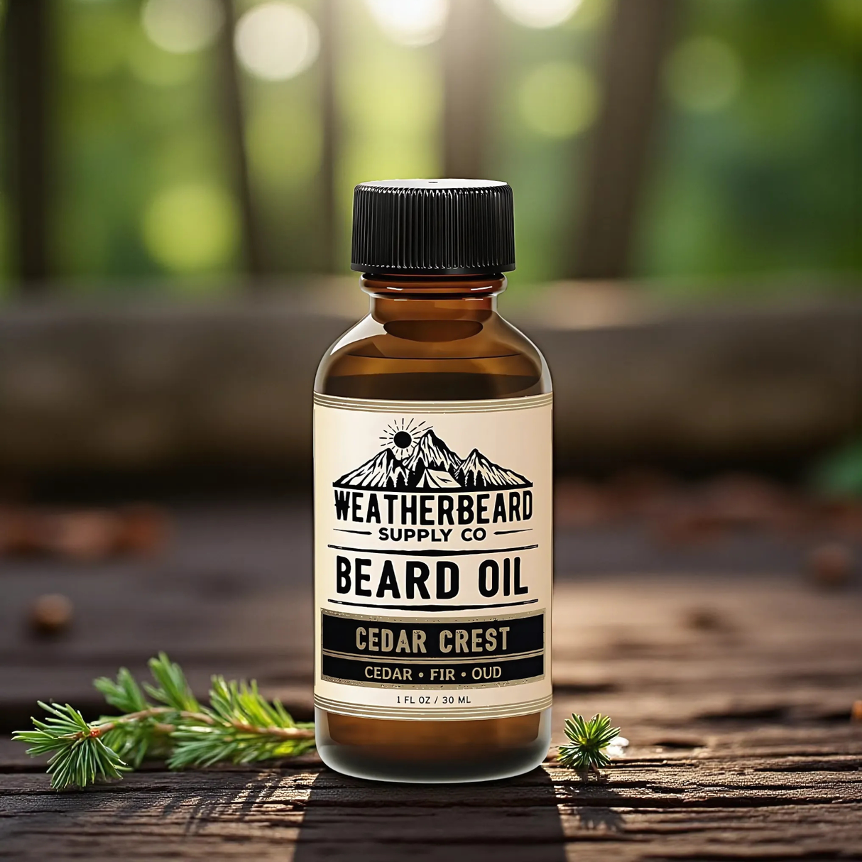 Cedar Crest Beard Oil - Cedar, Fir, Oud