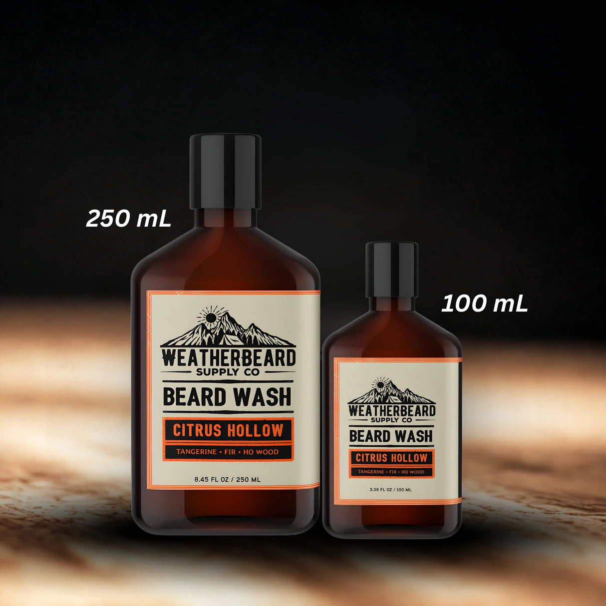 Citrus Hollow Beard Wash - Tangerine, Fir, Ho Wood