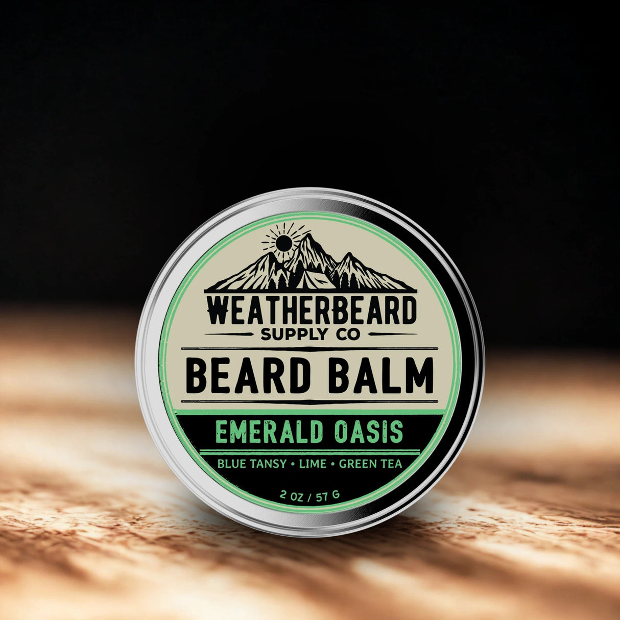 Emerald Oasis Beard Balm - Blue Tansy, Lime, Green Tea