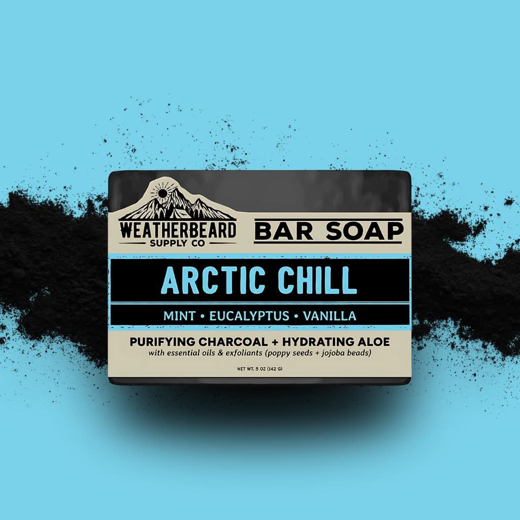 Arctic Chill - Mint, Eucalyptus, Vanilla Exfoliating Body Soap