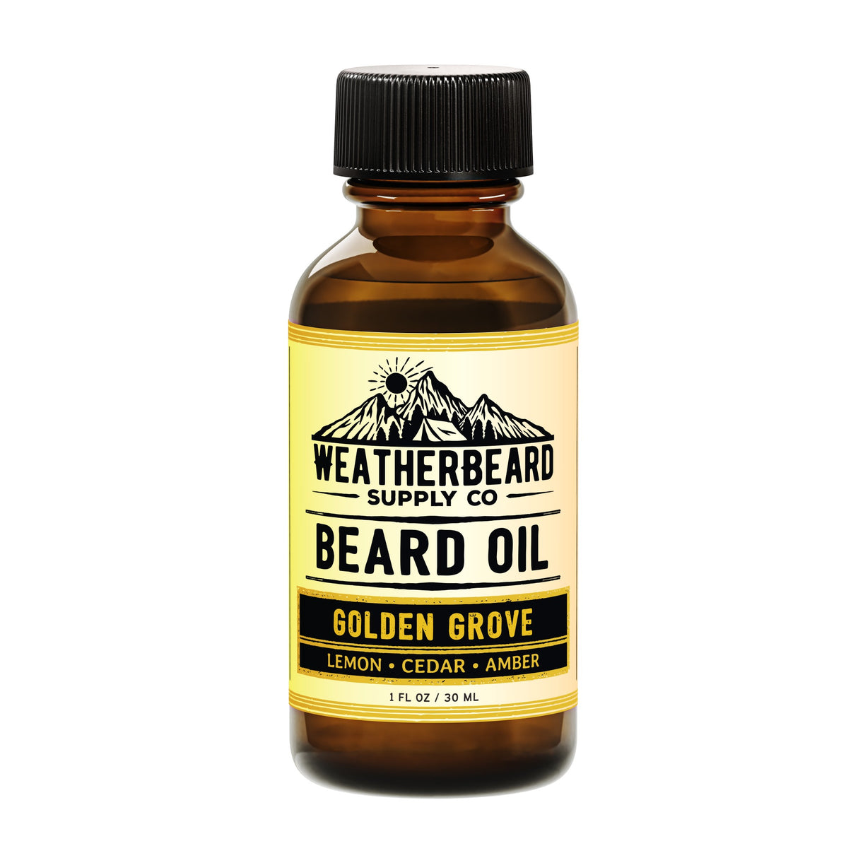 Golden Grove Beard Oil - Lemon, Cedar, Amber