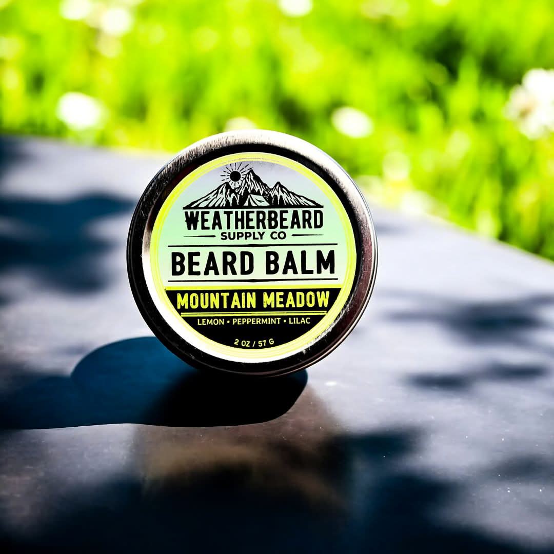 Mountain Meadow Beard Balm - Lemon, Peppermint, Lilac (Limited Edition)