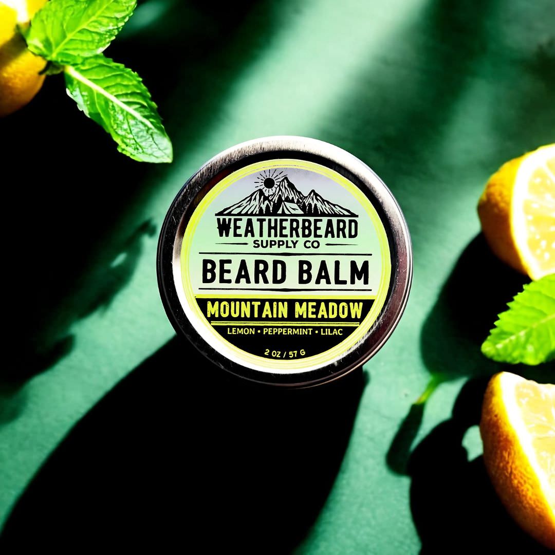 Mountain Meadow Beard Balm - Lemon, Peppermint, Lilac (Limited Edition)