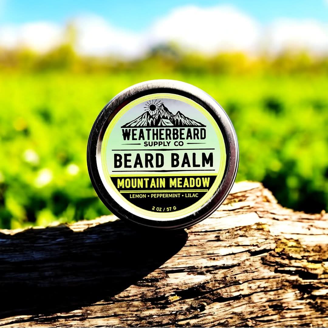 Mountain Meadow Beard Balm - Lemon, Peppermint, Lilac (Limited Edition)
