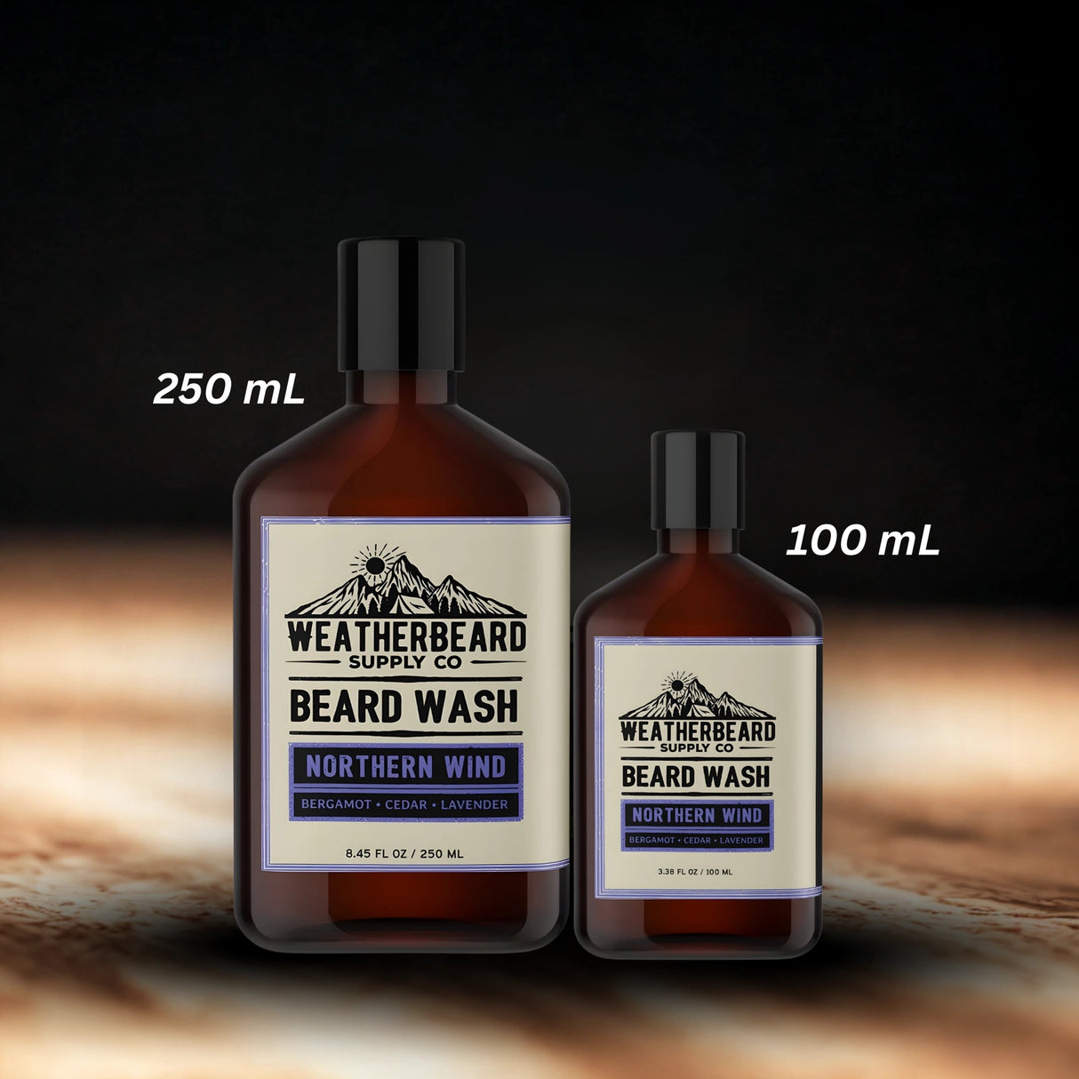 Northern Wind Beard Wash - Bergamot, Cedar, Lavender