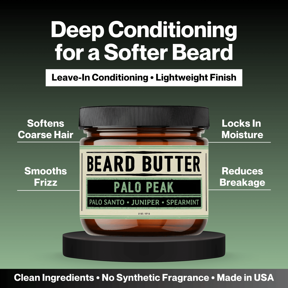 Palo Peak Beard Butter - Palo Santo, Juniper, Spearmint