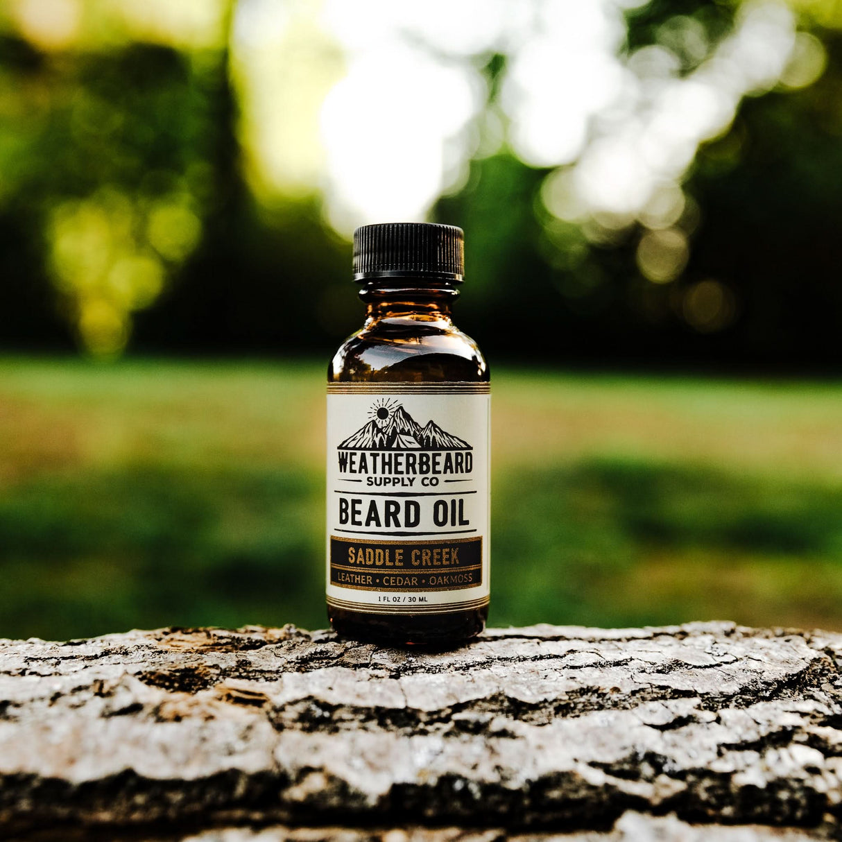 Leather, Cedar, and Oakmoss Beard Oil scent by Weatherbeard Supply Co