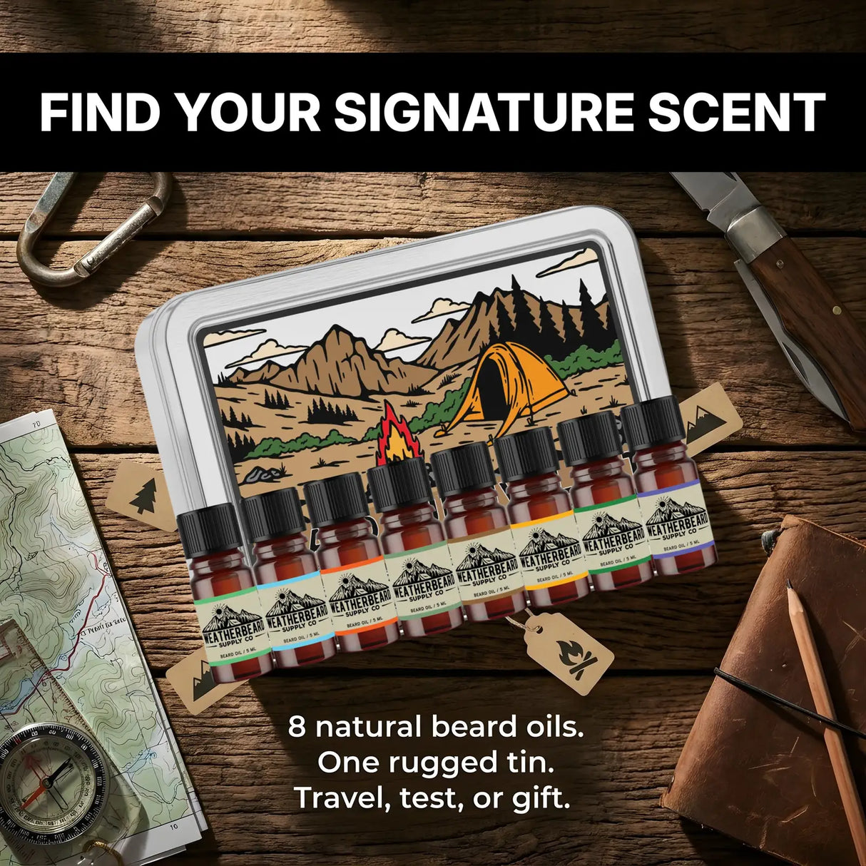 8 Pack Beard Oil Sample Kit