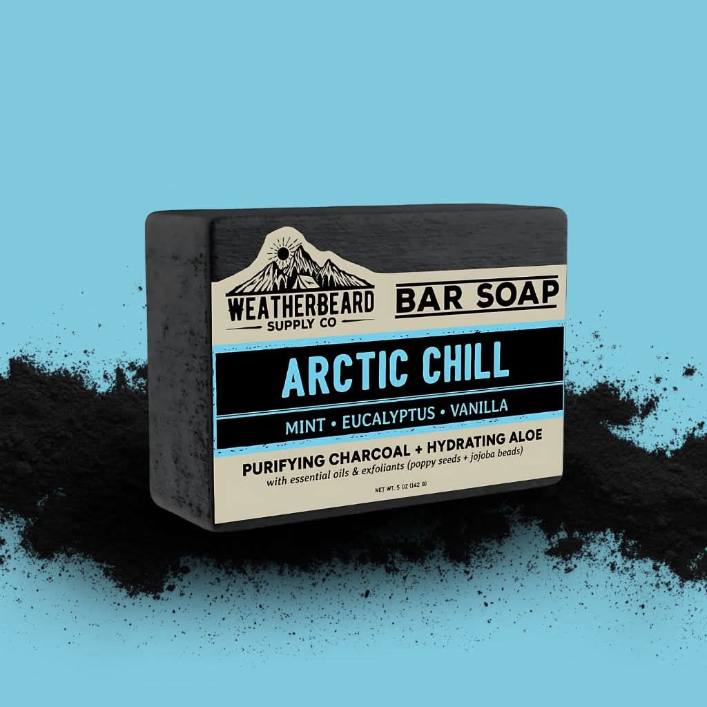 Arctic Chill - Mint, Eucalyptus, Vanilla Exfoliating Body Soap