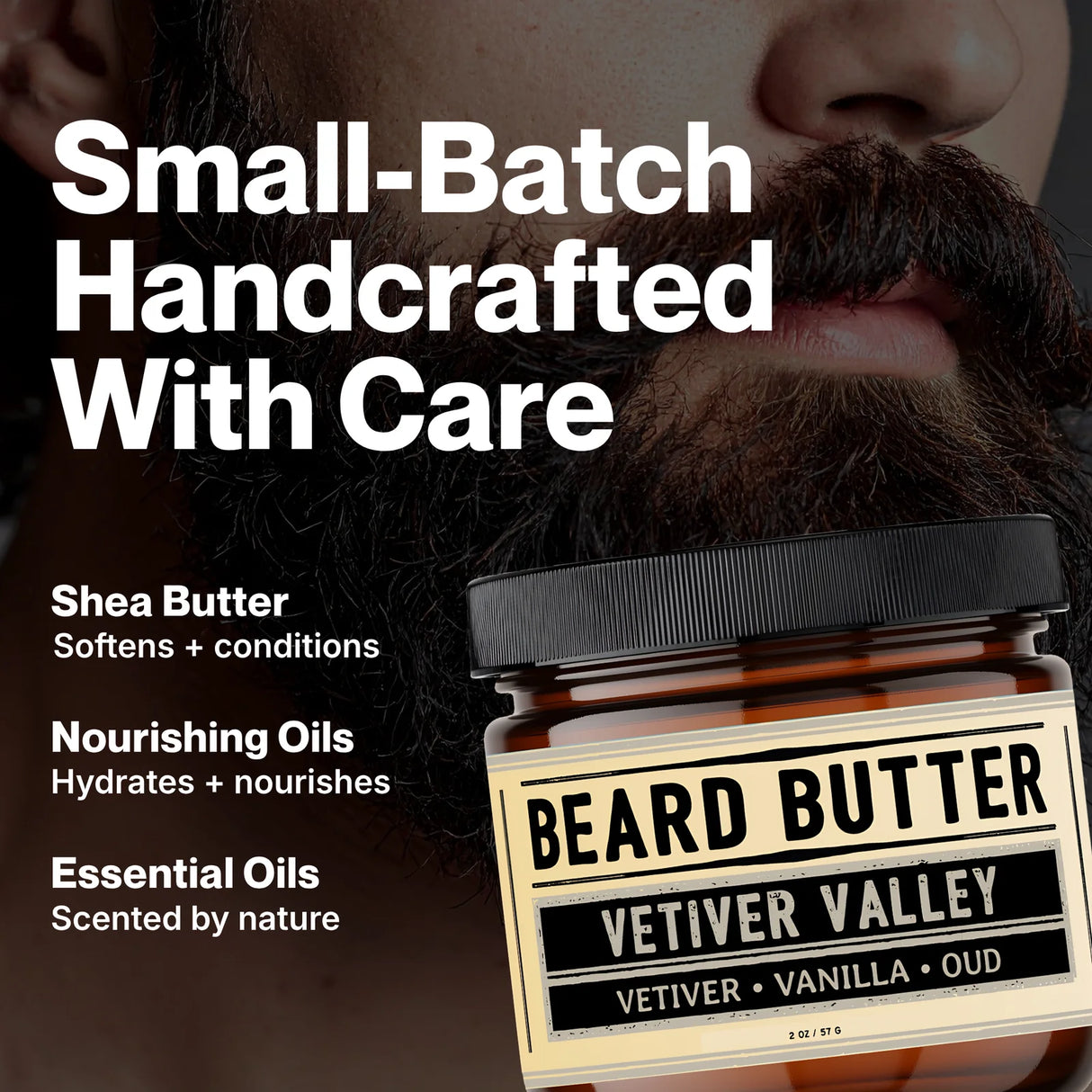 Vetiver Valley Beard Butter - Vetiver, Vanilla, Oud