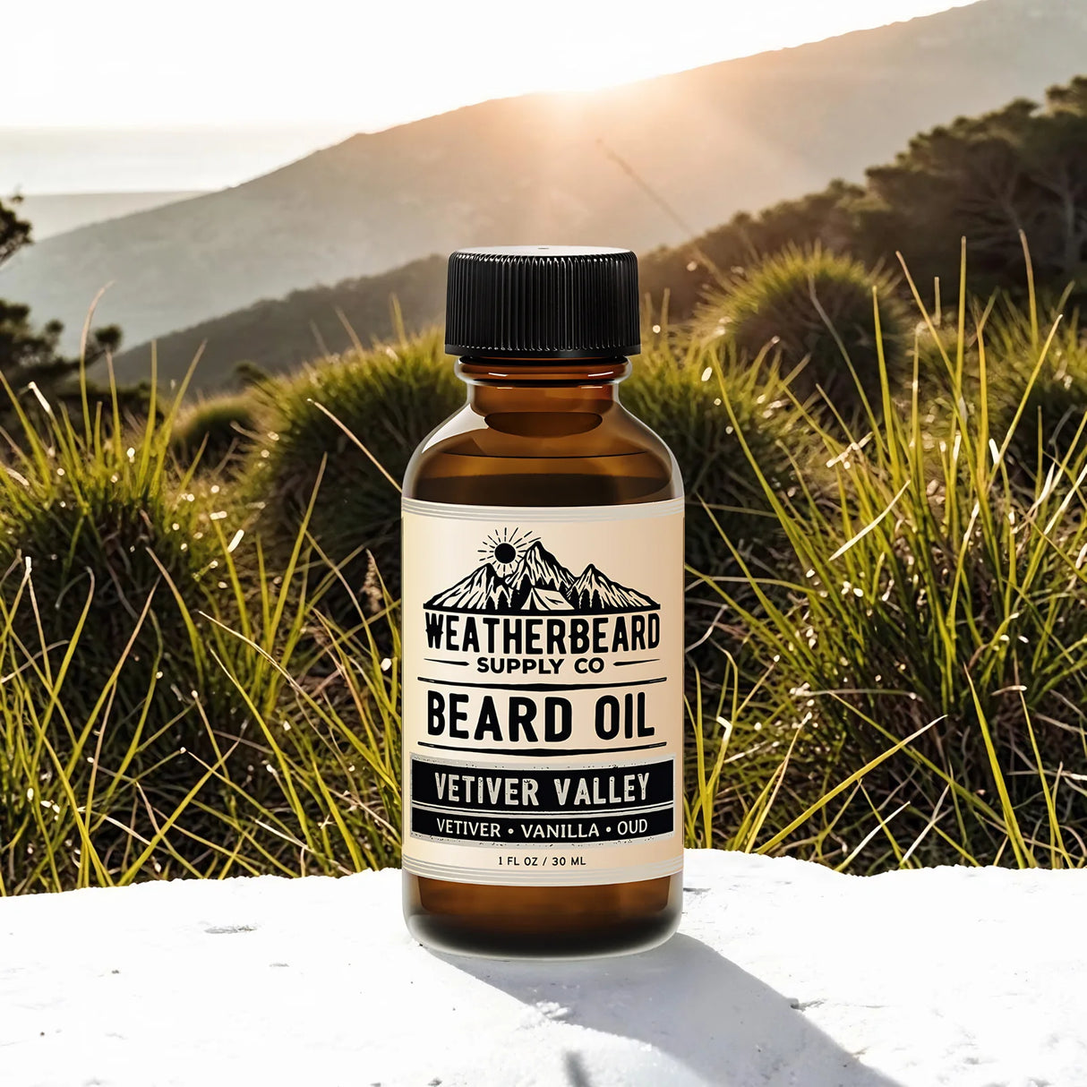Vetiver Valley Beard Oil - Vetiver, Vanilla, Oud