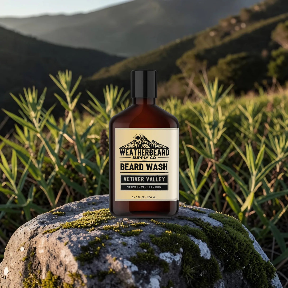 Vetiver Valley Beard Wash - Vetiver, Vanilla, Oud