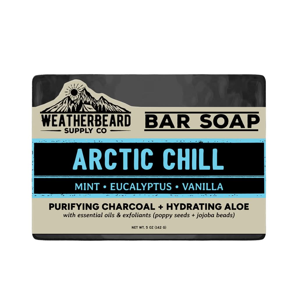 Arctic Chill - Mint, Eucalyptus, Vanilla Exfoliating Body Soap