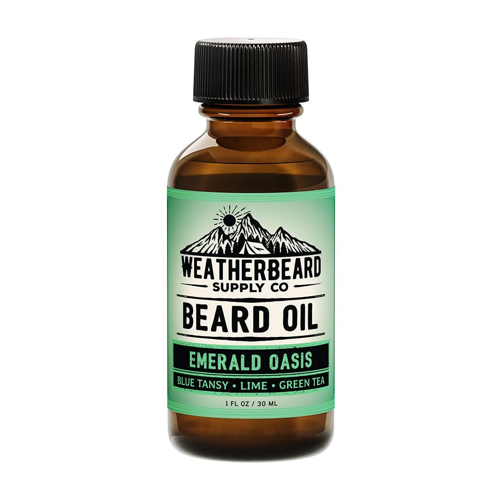 Emerald Oasis Beard Oil - Blue Tansy, Lime, Green Tea (Limited Edition)