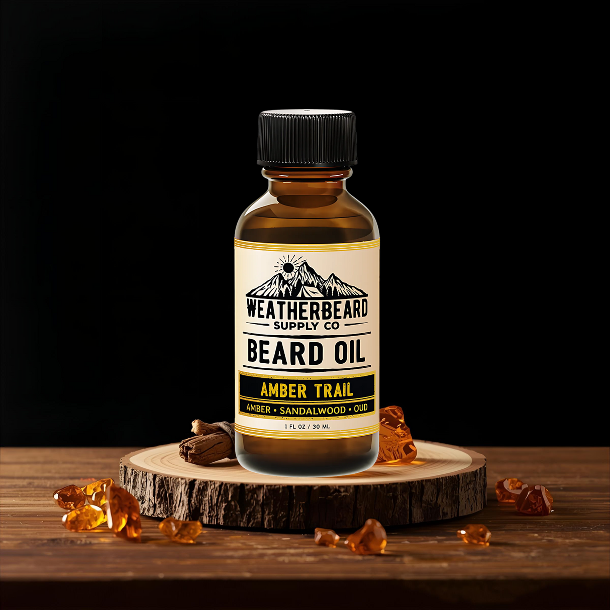 Amber Trail Beard Oil - Amber, Sandalwood, Oud
