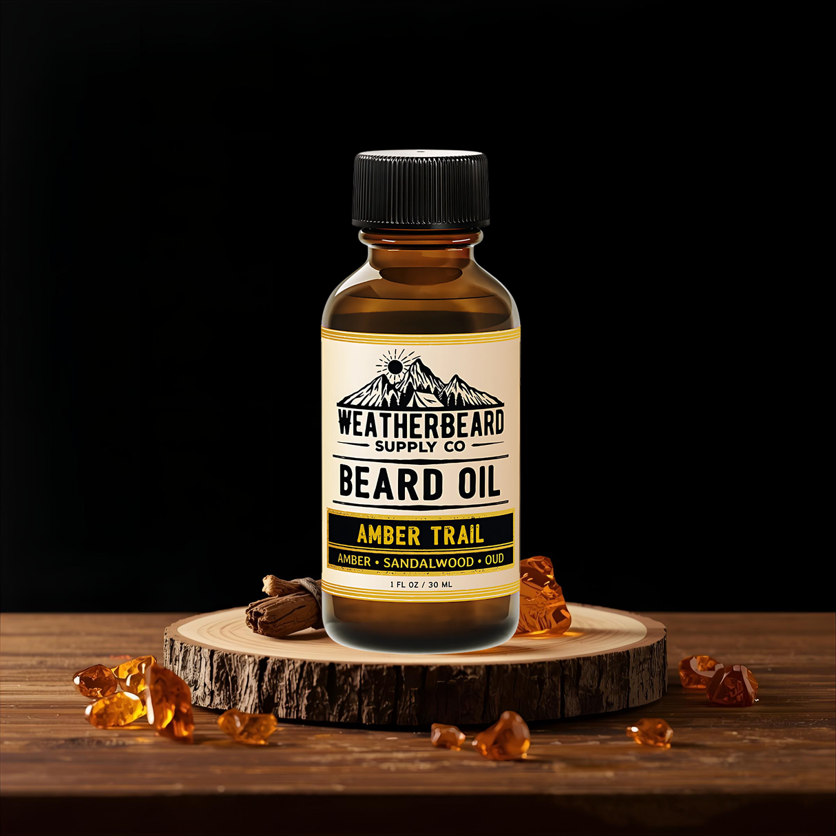 Amber Trail Beard Oil - Amber, Sandalwood, Oud