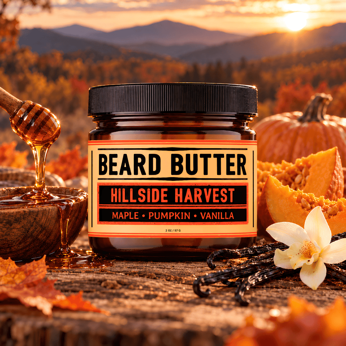 Hillside Harvest Beard Butter - Maple, Pumpkin, Vanilla