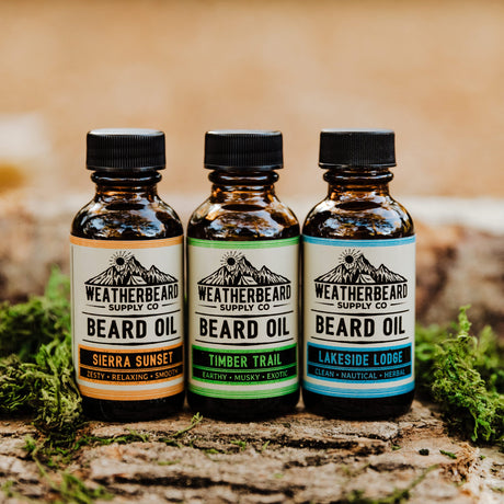 Weatherbeard Supply Co's lightweight and fast-absorbing Beard Oil Collection