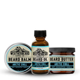 Weatherbeard Supply Co Arctic Chill Beard Oil, Balm, and Butter Bundle on a white background