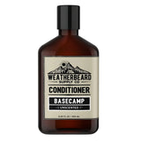 A bottle of Weatherbeard Supply Co. Basecamp conditioner on a white background