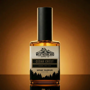 Bottle of Weatherbeard Supply Co Cedar Crest Spray Parfum For Men