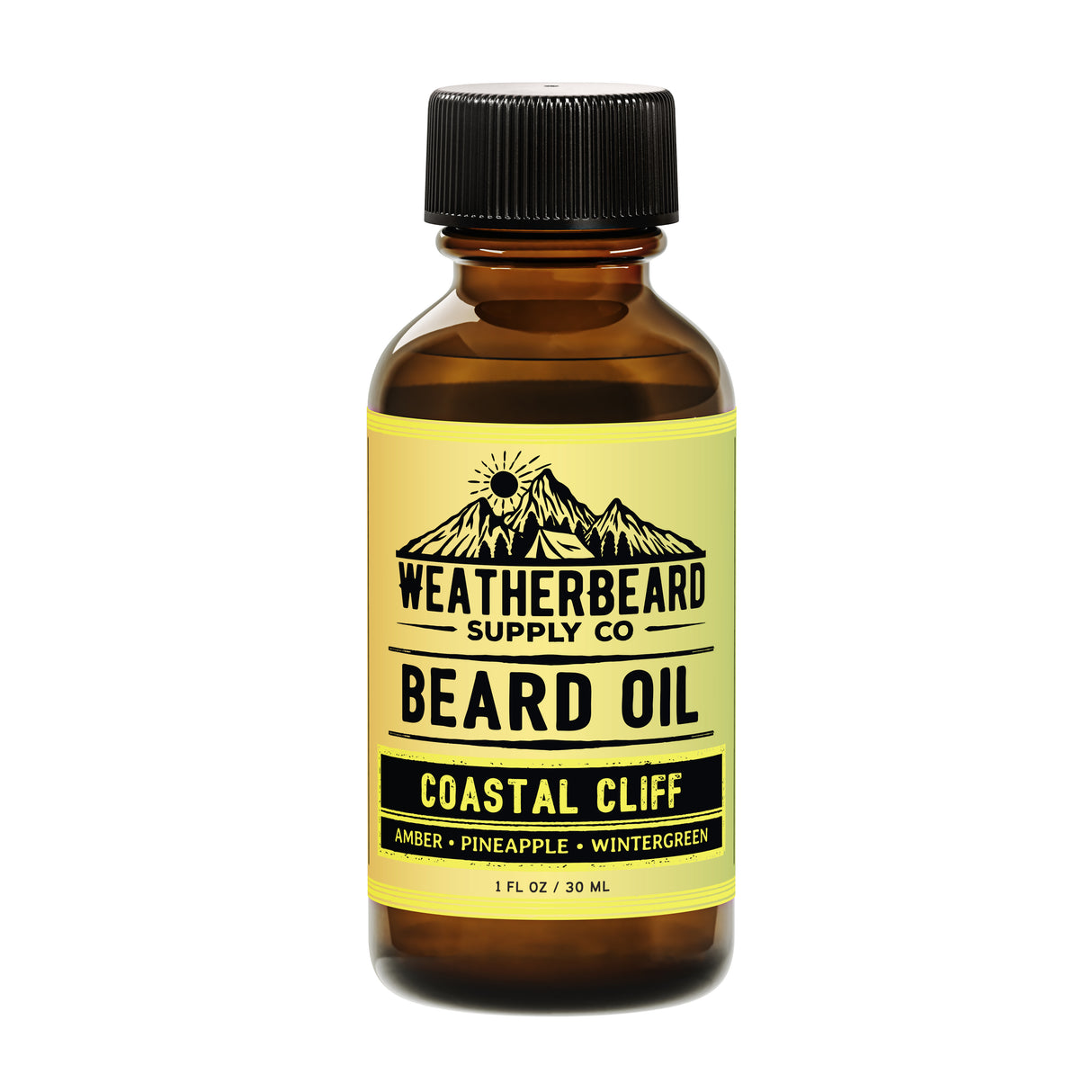 Coastal Cliff Beard Oil - Amber, Pineapple, Wintergreen