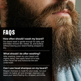 A list of frequently asked questions about beard wash and when to use it