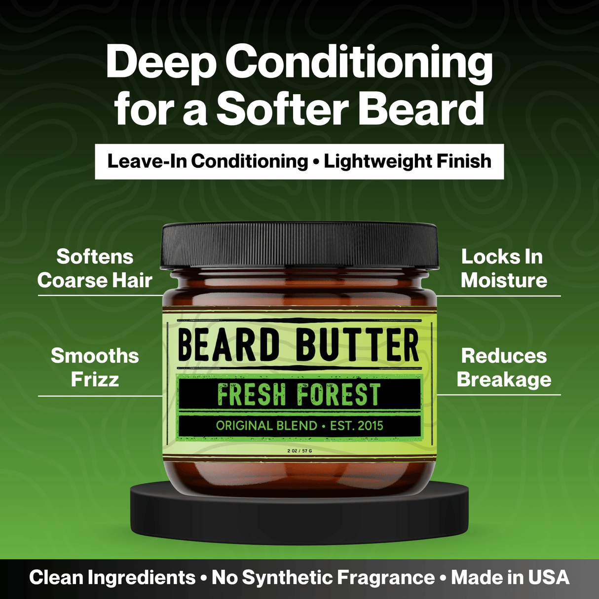 Fresh Forest Beard Butter - Pine, Cedar, Sandalwood, Tea Tree, Lavender