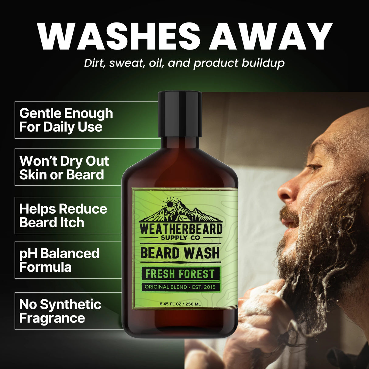 Fresh Forest Beard Wash - Pine, Cedar, Sandalwood, Tea Tree & Lavender