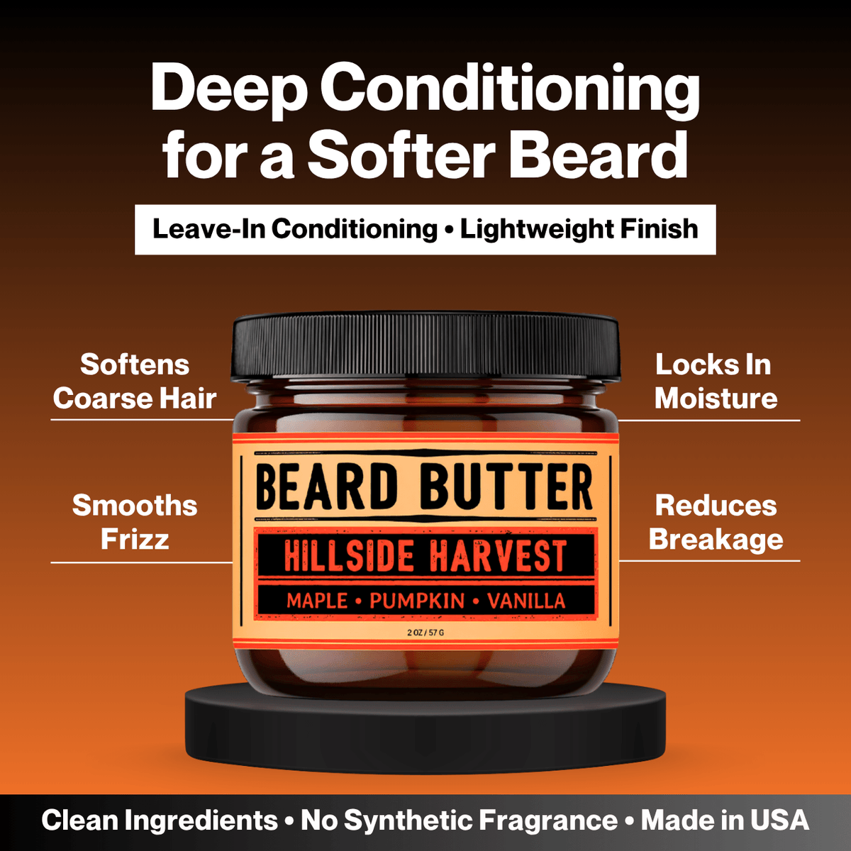 Hillside Harvest Beard Butter - Maple, Pumpkin, Vanilla