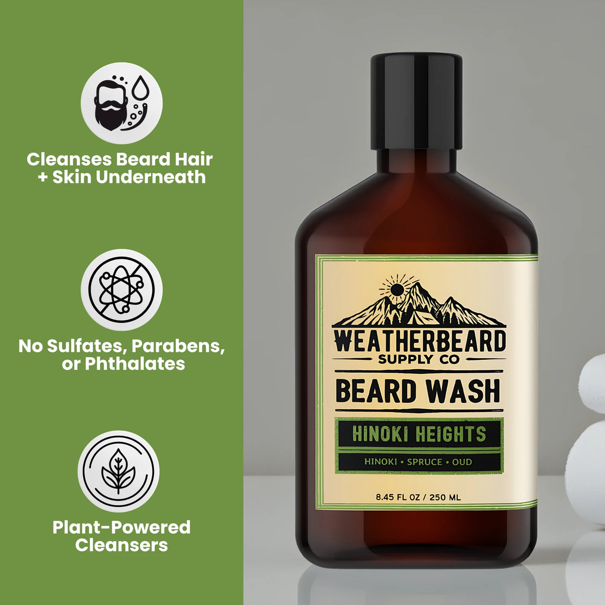 Hinoki Heights Beard Wash Highlights