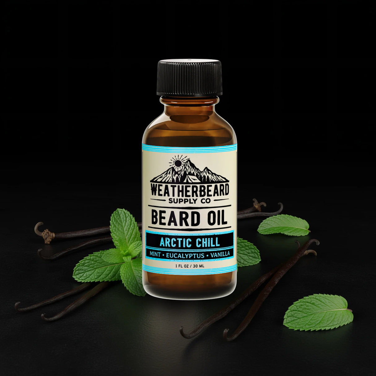 Arctic Chill Beard Oil - Mint, Eucalyptus, Vanilla