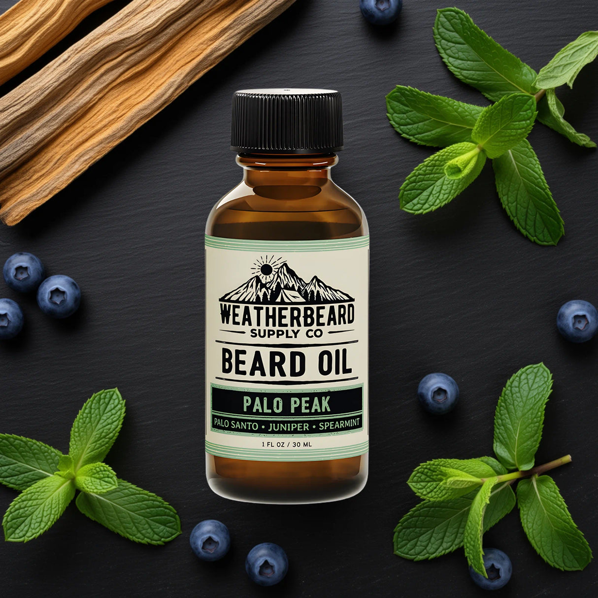 Palo Peak Beard Oil - Palo Santo, Juniper, Spearmint