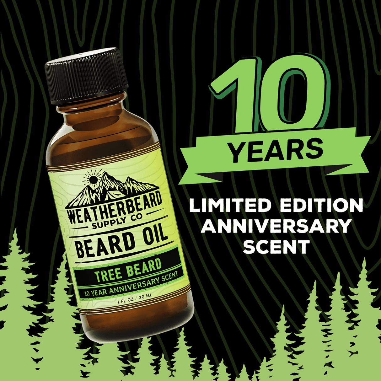 Tree Beard Natural Beard Oil – 10-Year Anniversary Blend
