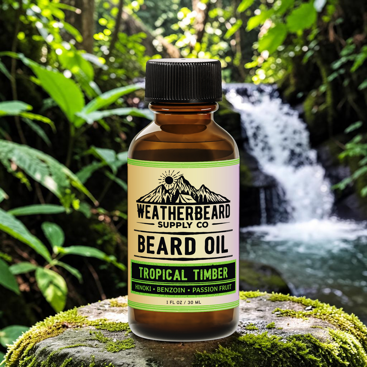 Tropical Timber Beard Oil - Hinoki, Benzoin, Passion Fruit