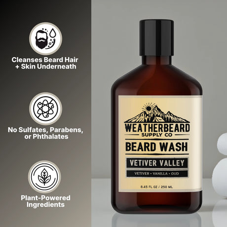 Vetiver Valley Beard Wash highlights