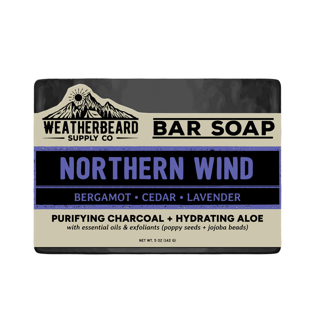 Northern Wind - Bergamot, Cedar, Lavender Exfoliating Bar Soap