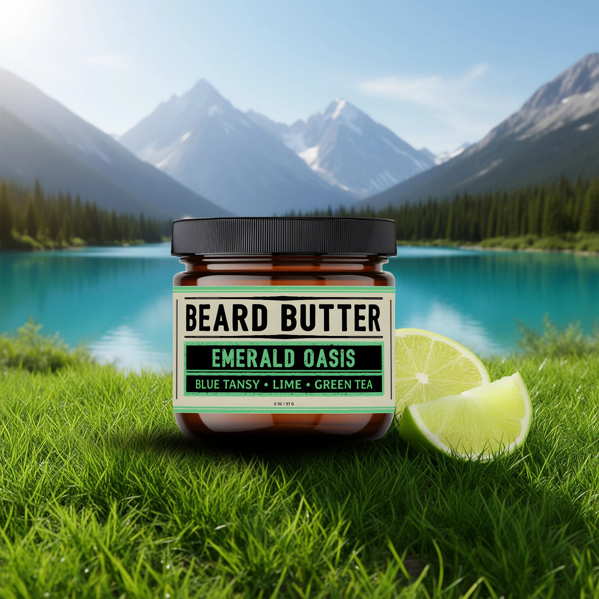 Emerald Oasis Beard Butter - Blue Tansy, Lime, Green Tea