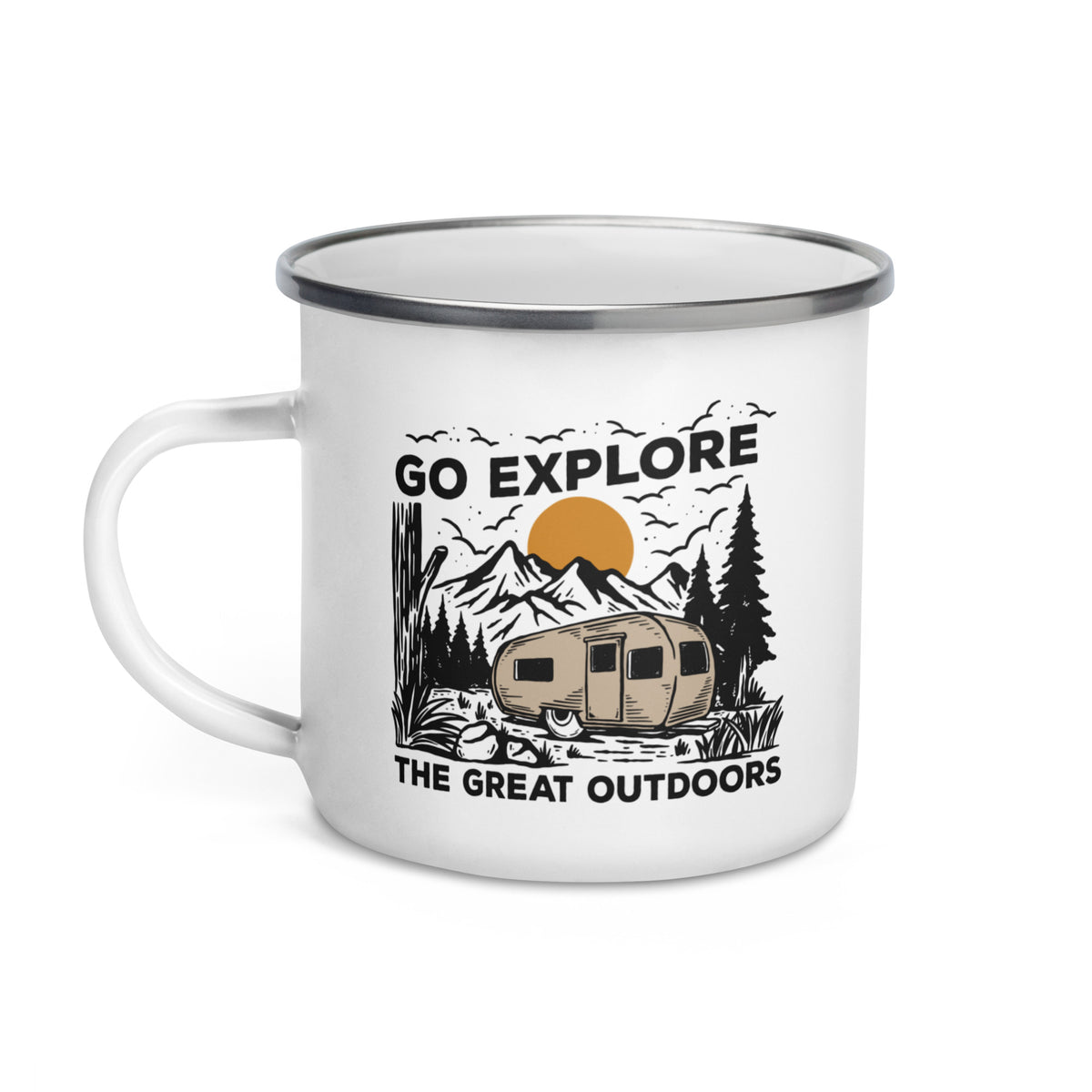 Camper In The Mountains Travel Mug