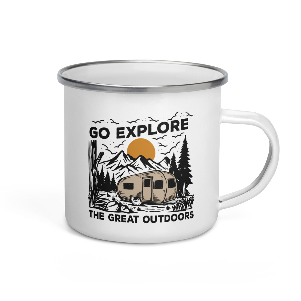 Camper In The Mountains Travel Mug