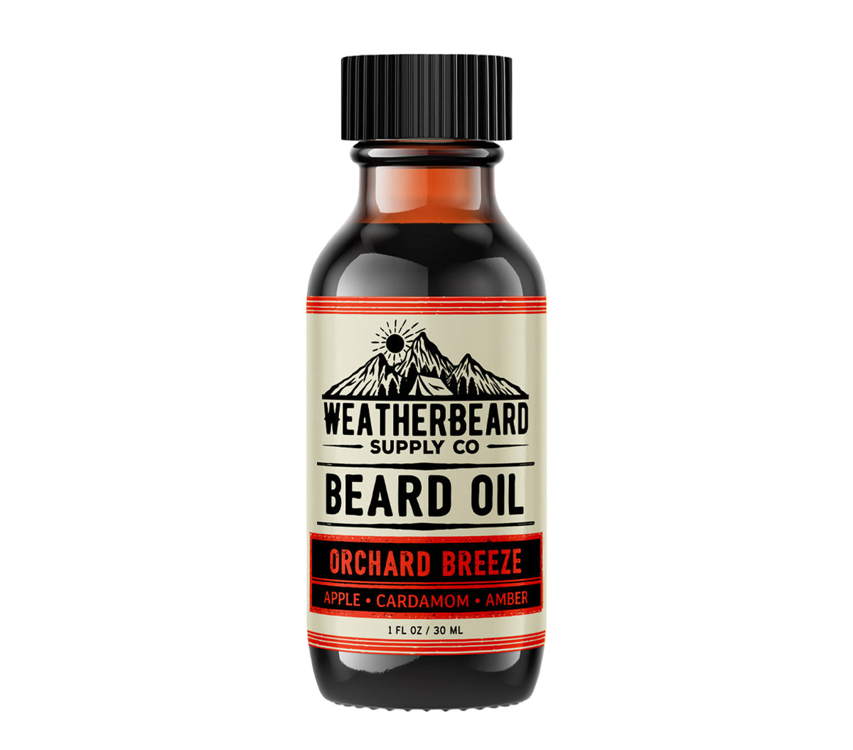 Weatherbeard Supply Co. 1oz Orchard Breeze Beard Oil – Apple, Cardamom, Amber Scent – Crisp, Herbal Fragrance for Men