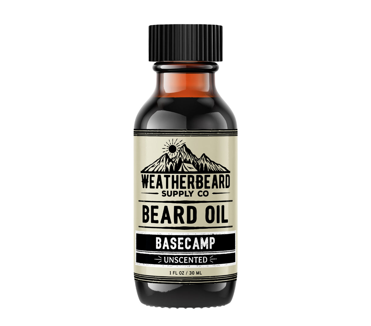 Weatherbeard Supply Co. 1oz Basecamp Unscented Beard Oil – Natural Beard Oil for Hydration &amp; Beard Softness