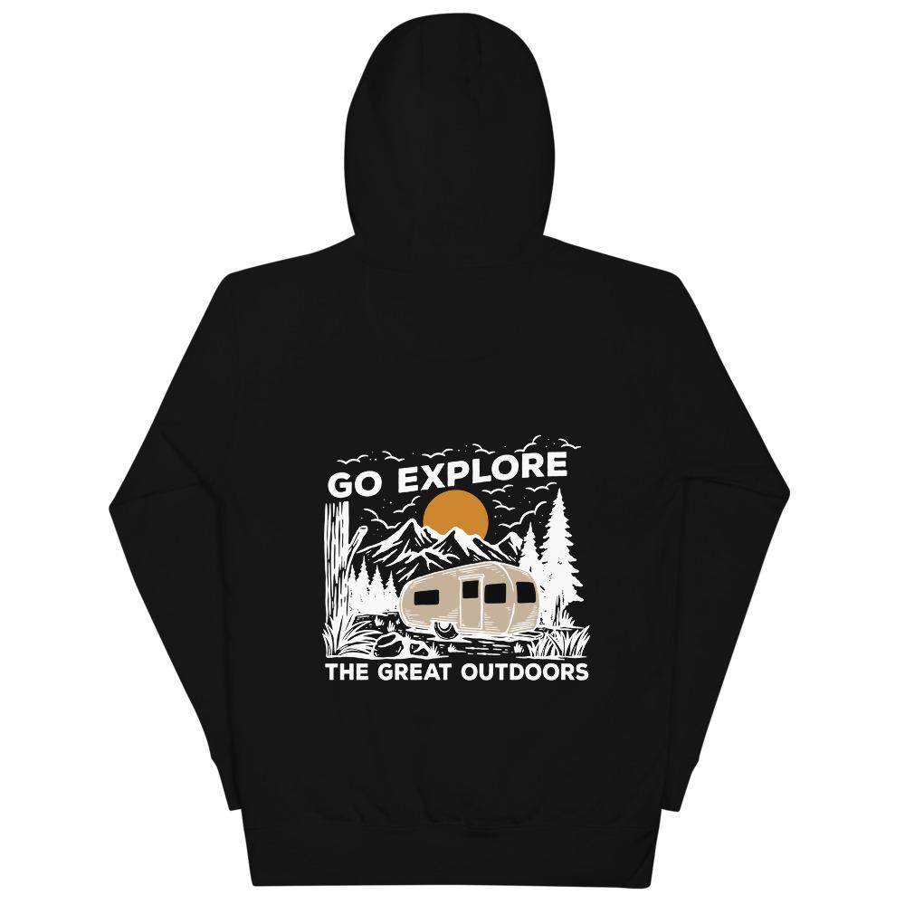 Logo/Camper In Mountains Hoodie
